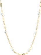 EFFY 7-8mm Pearl Station Chain Neckalce