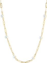 EFFY 7-8mm Pearl Station Chain Neckalce