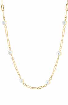 EFFY 7-8mm Pearl Station Chain Neckalce
