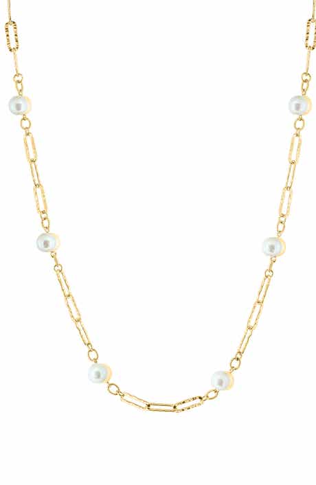 EFFY 7-8mm Pearl Station Chain Neckalce