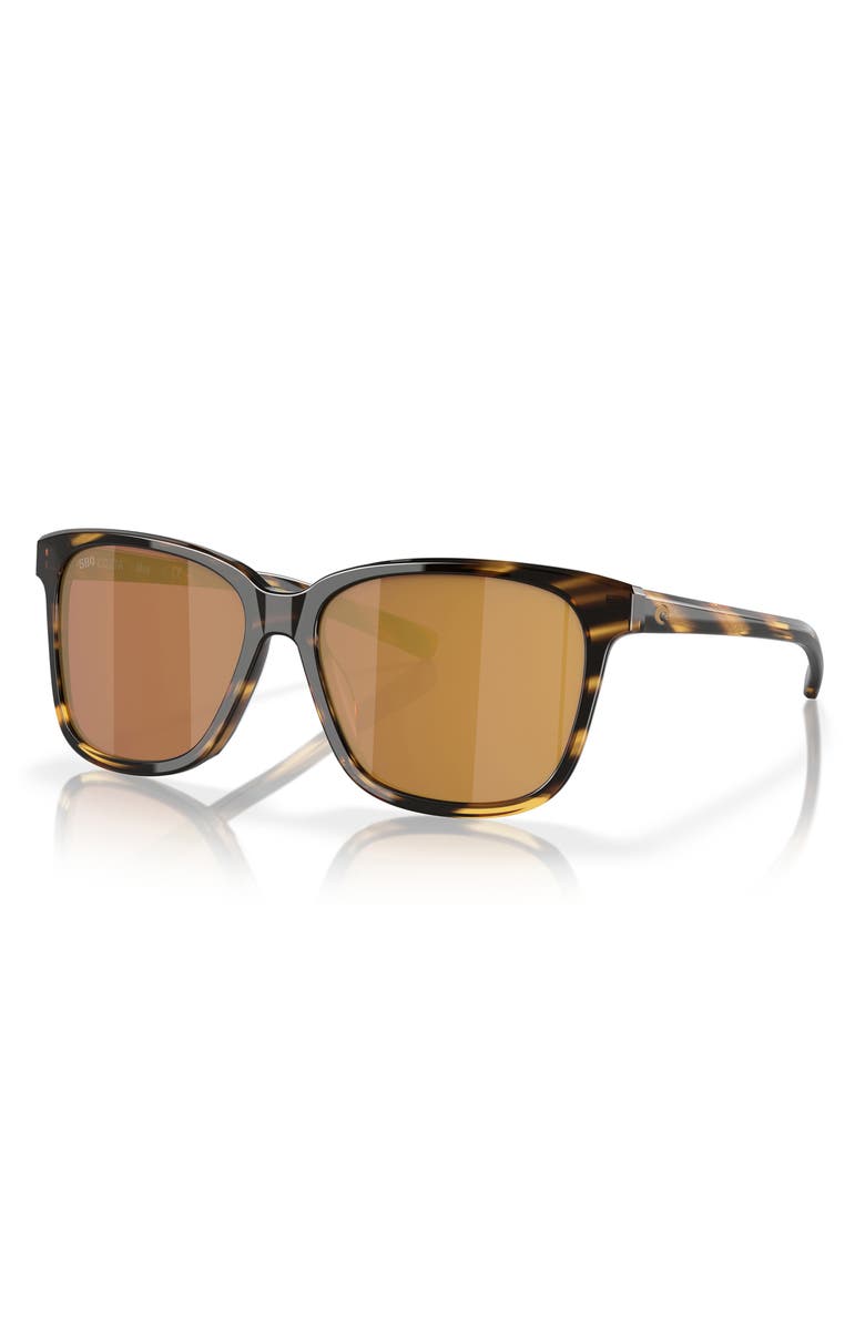 Costa Del Mar Phantos 57mm Polarized Sunglasses, Alternate, color, Tortoise/ Gold Mirror