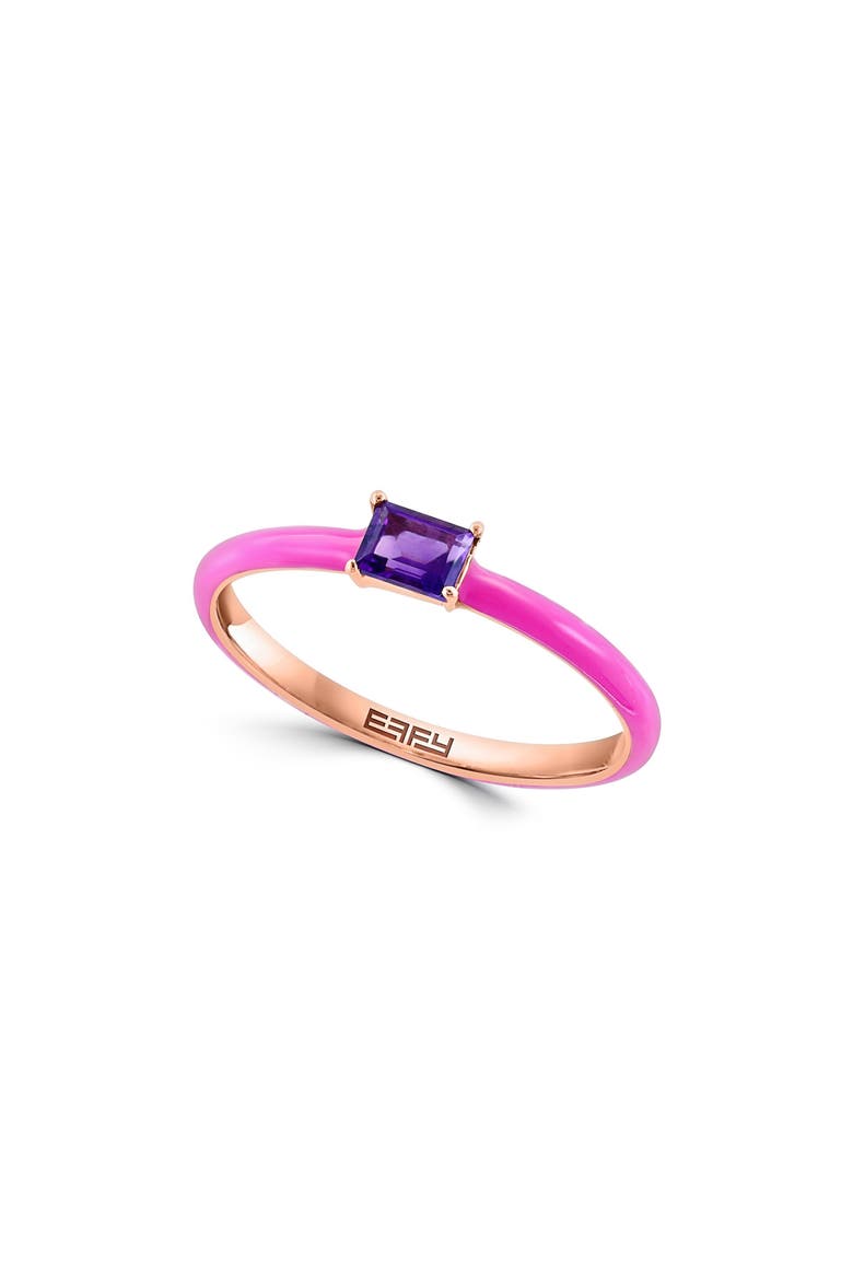 14K Rose Gold Amethyst Ring, Main, color, PINK