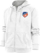 ANTIGUA Women's Antigua White FC Cincinnati Logo Victory Full-Zip Hoodie