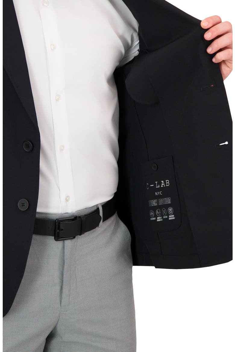 Packable Woven Tech Jacket, Alternate, color, BLACK