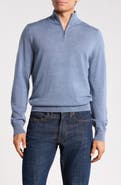 Nordstrom Washable Merino Wool Quarter Zip Sweater