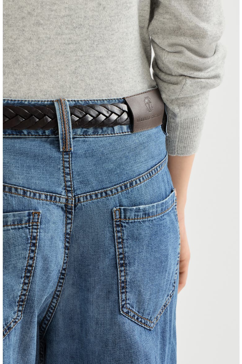 Lightweight denim contemporary loose trousers, Alternate, color, Denim