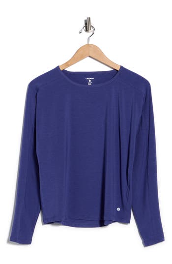 Layer 8 Skyler Long Sleeve Top In Blue