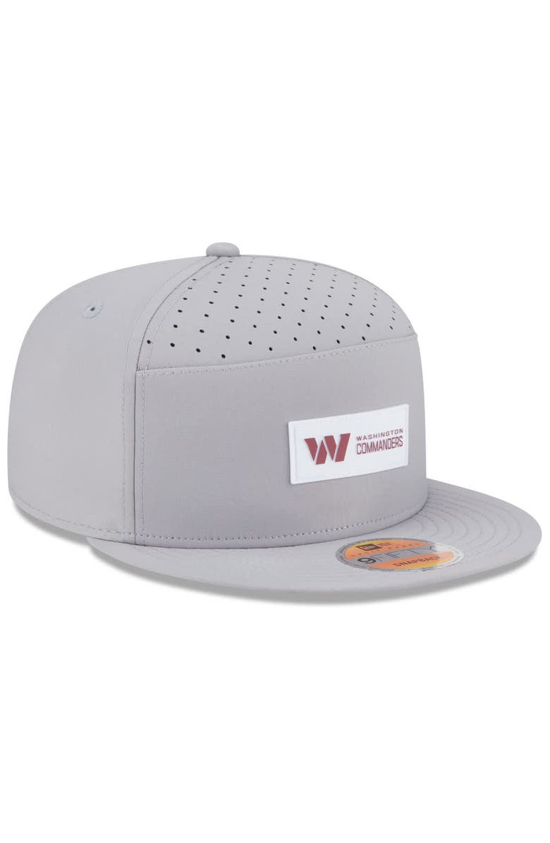 New Era Men's New Era Gray Washington Commanders 2025 Sideline  Split Panel 9FIFTY Snapback Hat, Alternate, color, 