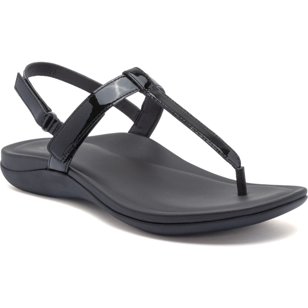Abeo Oasis T Strap Sandal In Black - Regular