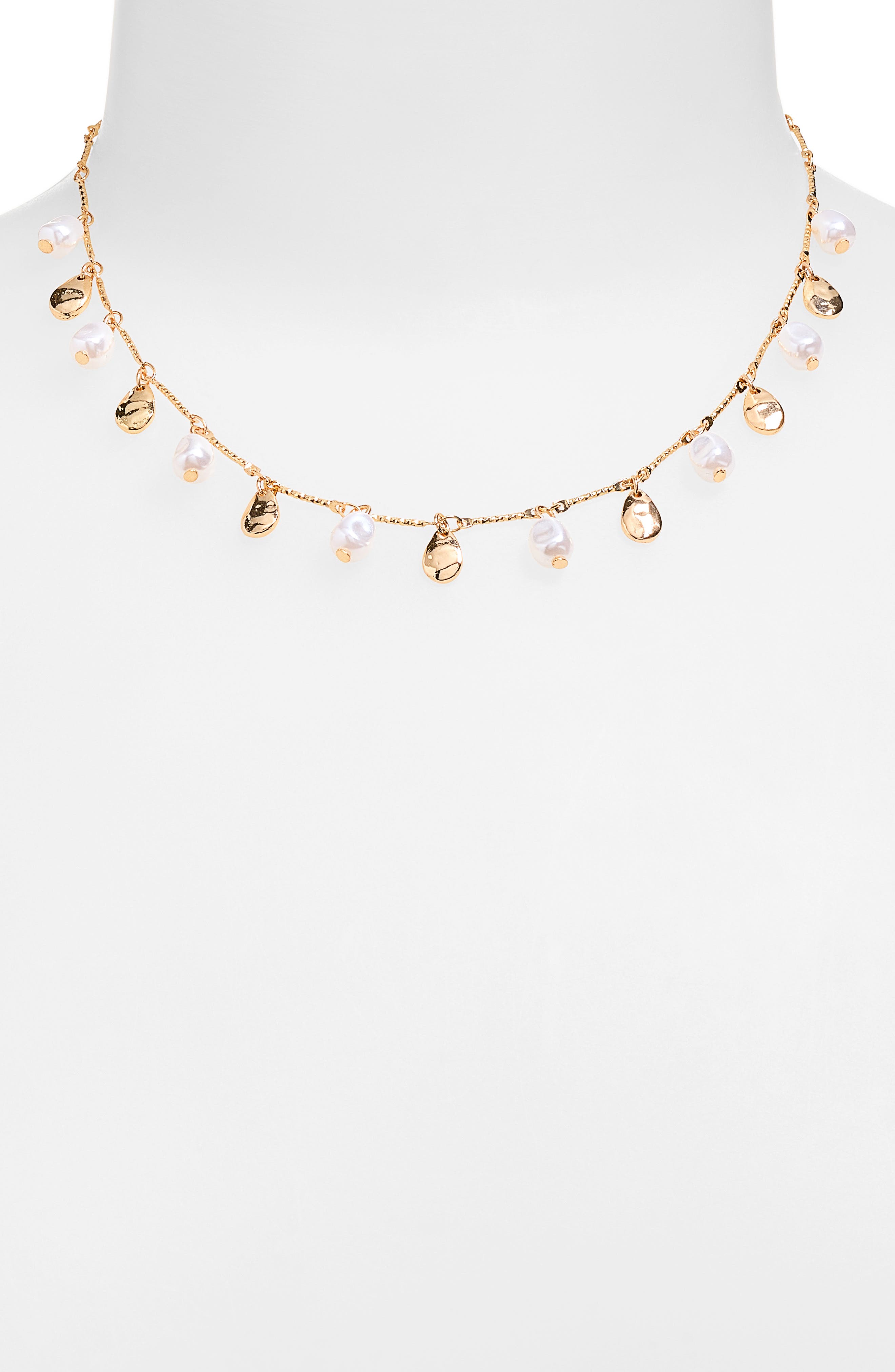 NORDSTROM RACK Faux Pearl & Drop Shaker Necklace (Women) | Nordstromrack