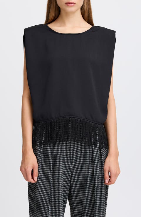 Fringe Detail Sleeveless Top