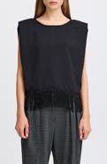ICHI Fringe Detail Sleeveless Top