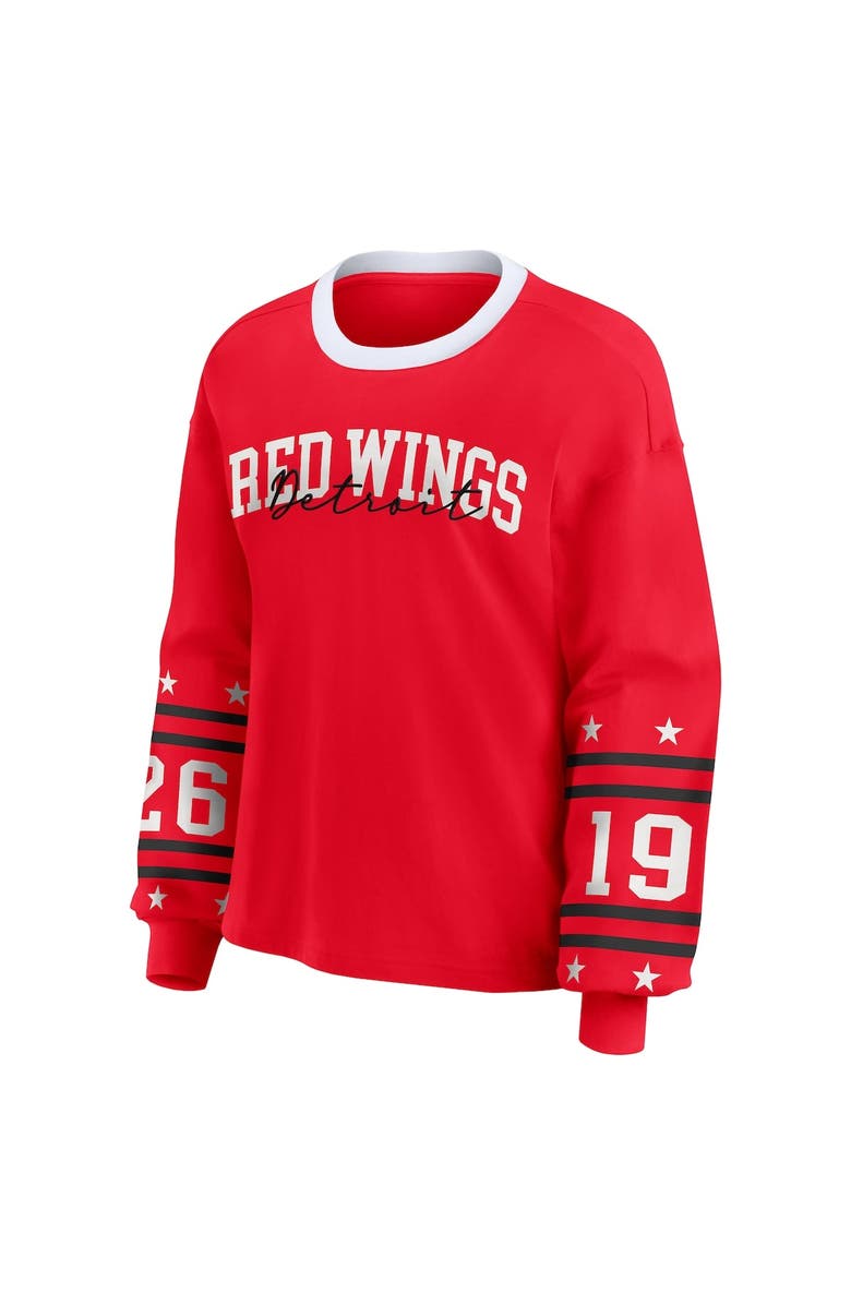 WEAR by Erin Andrews Women
s WEAR by Erin Andrews Red Detroit Red Wings Long-Sleeve Sport T-Shirt, Alternate, color, Red