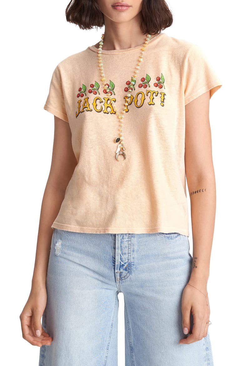 The Itty Bitty Sinful Cotton & Linen Graphic Tee, Main, color, JACKPOT