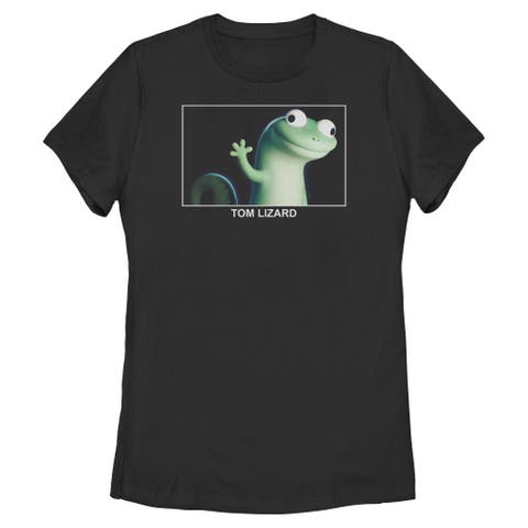 Women's Hoppers Tom Lizard Happy and Cute Portrait  Graphic T-Shirt