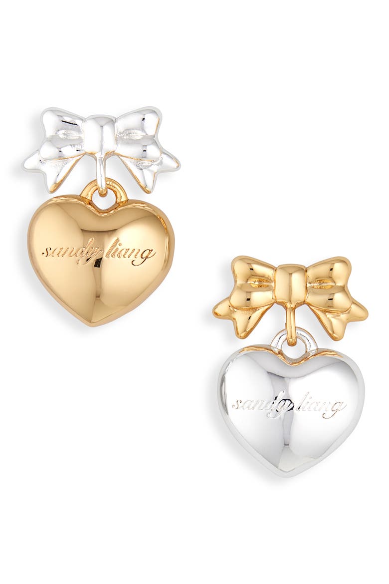 Ballerina Mismatched Drop Earrings, Main, color, GOLD/ SILVER