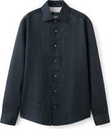 MANGO Slim Fit Linen Button-Up Shirt