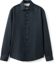 MANGO Slim Fit Linen Button-Up Shirt