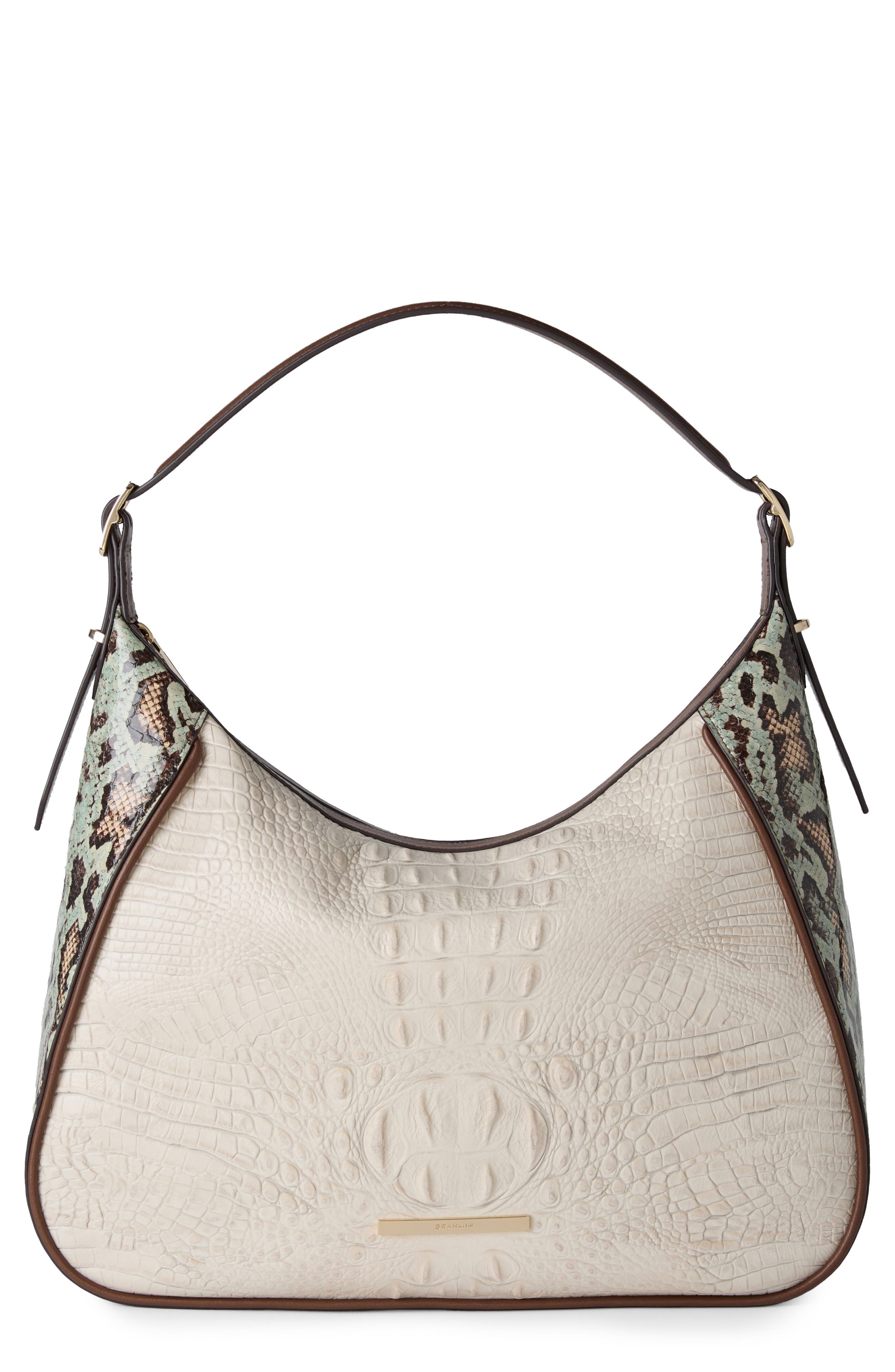 Brahmin Edie Embossed Leather Shoulder Bag, Main, color, 
