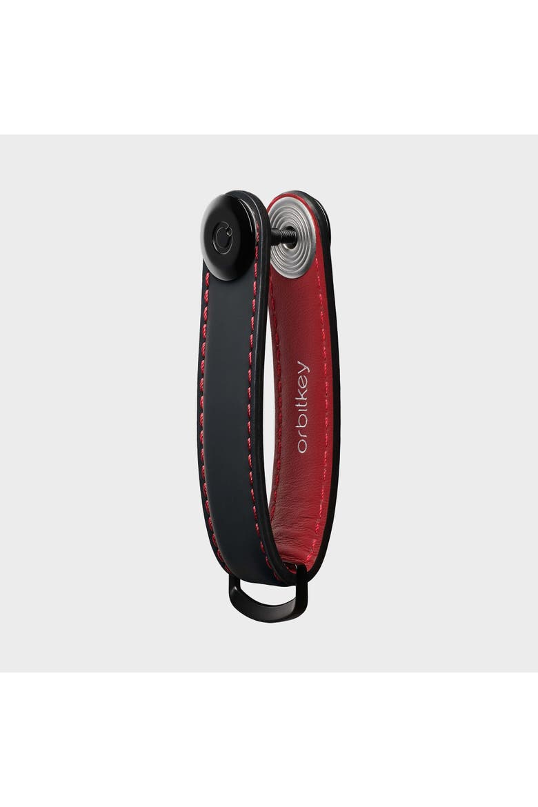 Matte Leather Key Organiser, Alternate, color, Ember