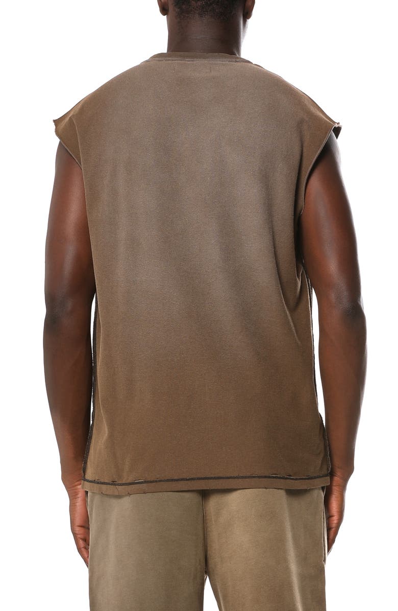 PURPLE BRAND Textured Sleeveless Graphic T-Shirt, Alternate, color, Black