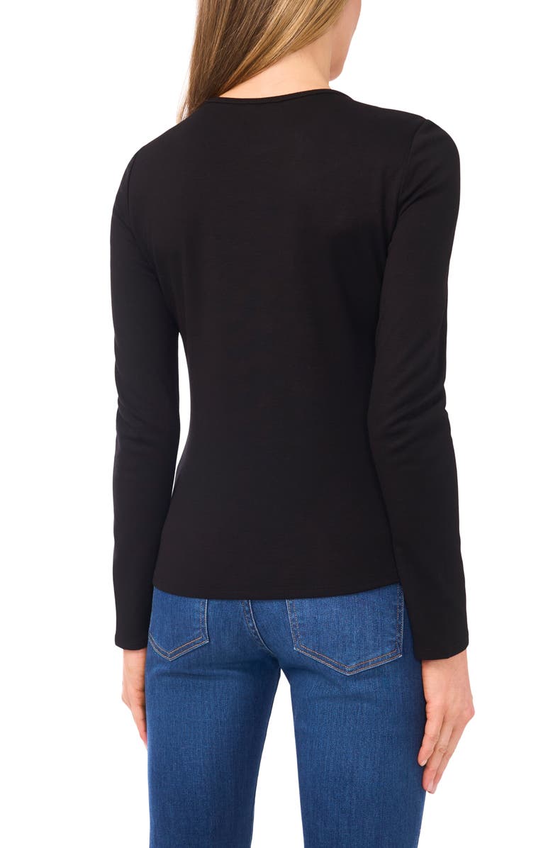 Halogen<sup>®</sup> Long Sleeve Knit Top, Alternate, color, Rich Black