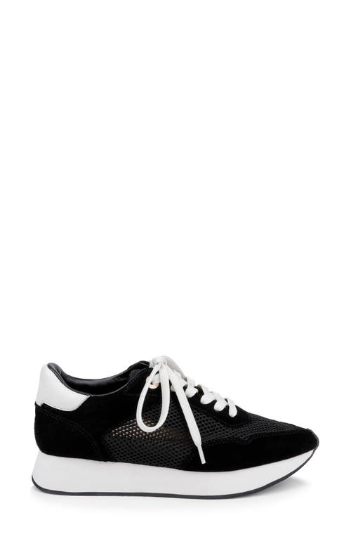 L'agence Deepa Mixed Media Running Sneaker In Black
