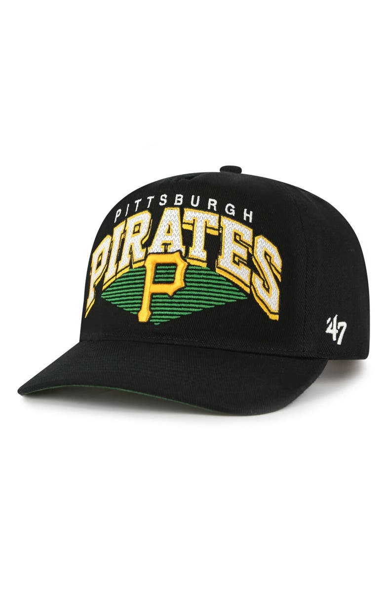 '47 Men's '47 Black Pittsburgh Pirates Pomona Hitch Adjustable Hat, Main, color, Black