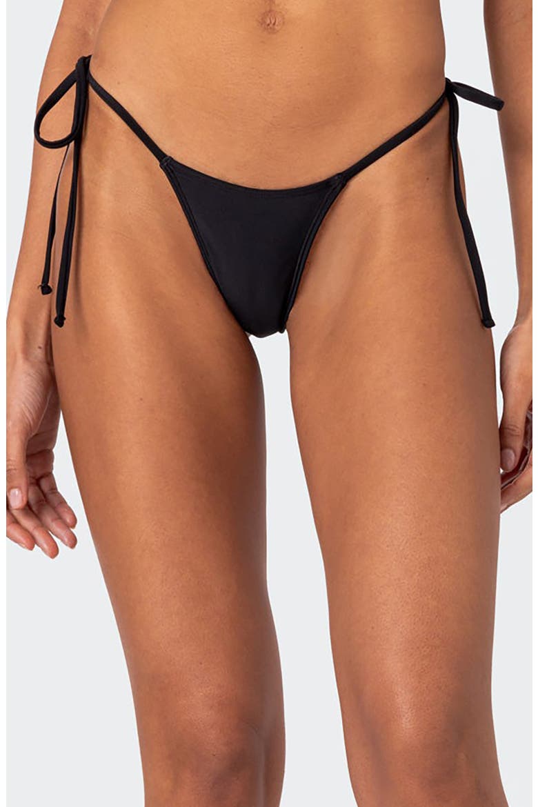 Elora Side Tie Bikini Bottoms, Main, color, BLACK