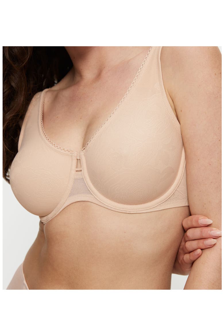 Wild Rose Sensation Minimizer Bra, Alternate, color, Nude Beige
