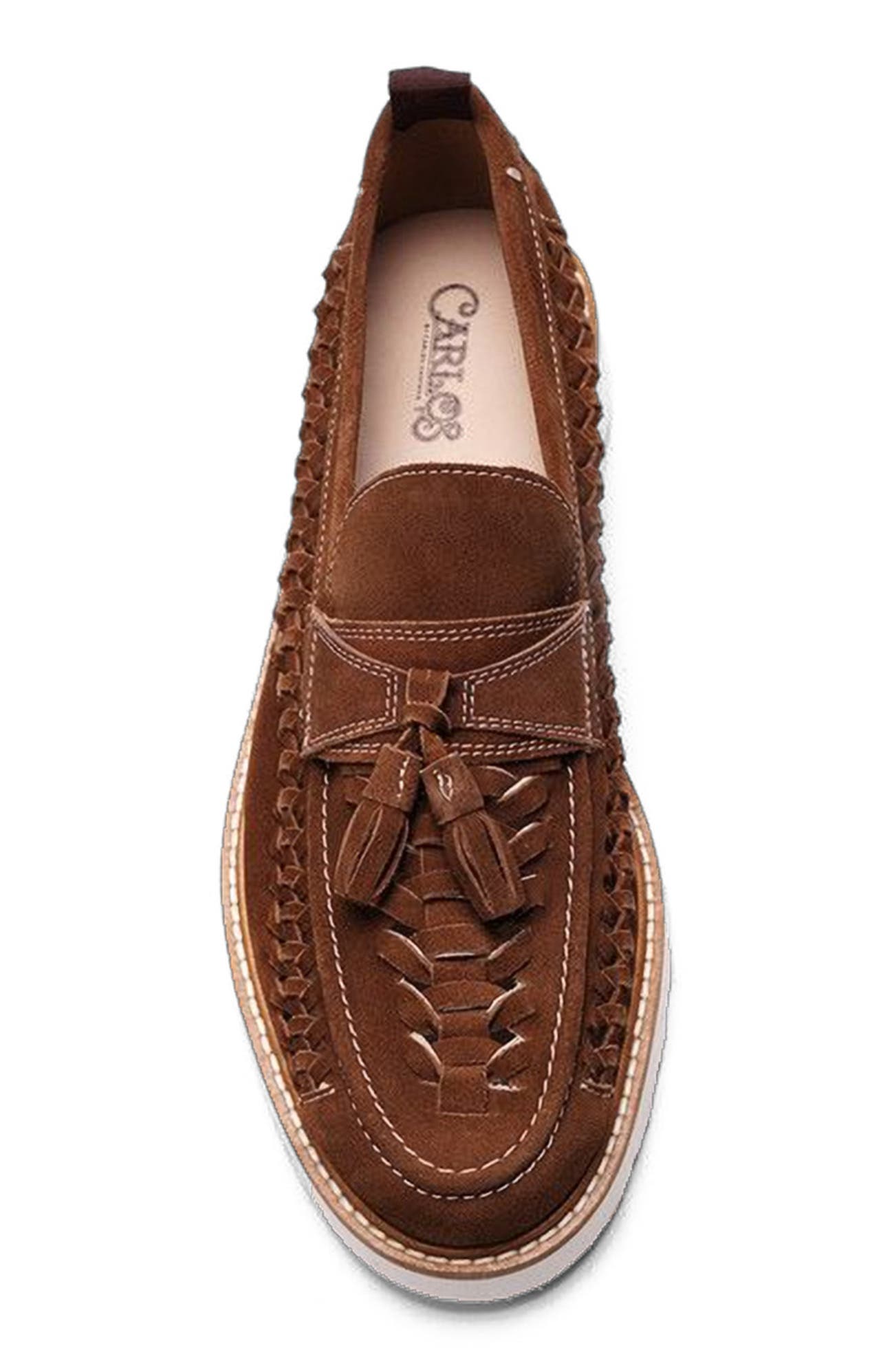 CARLOS SANTANA Zenith Tassel Loafer, Alternate, color, Date Brown Suede