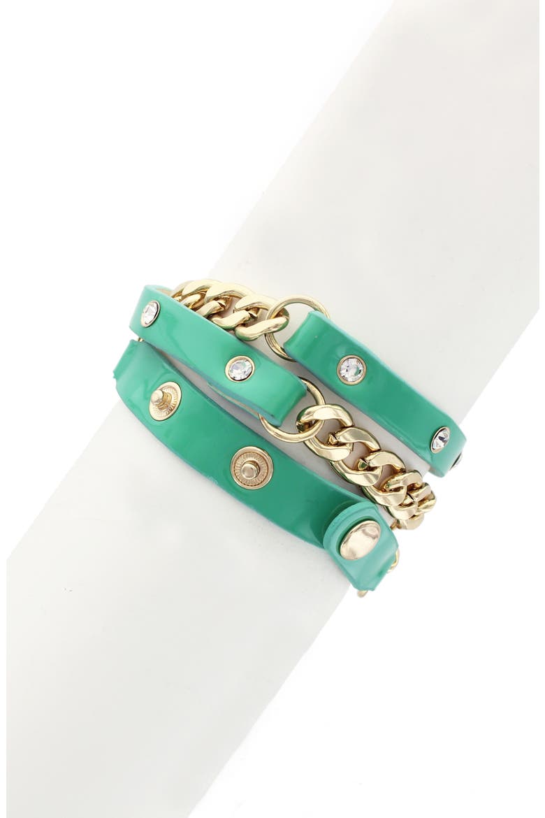 Mint Maili Wrap Bracelet, Alternate, color, GOLD / MINT