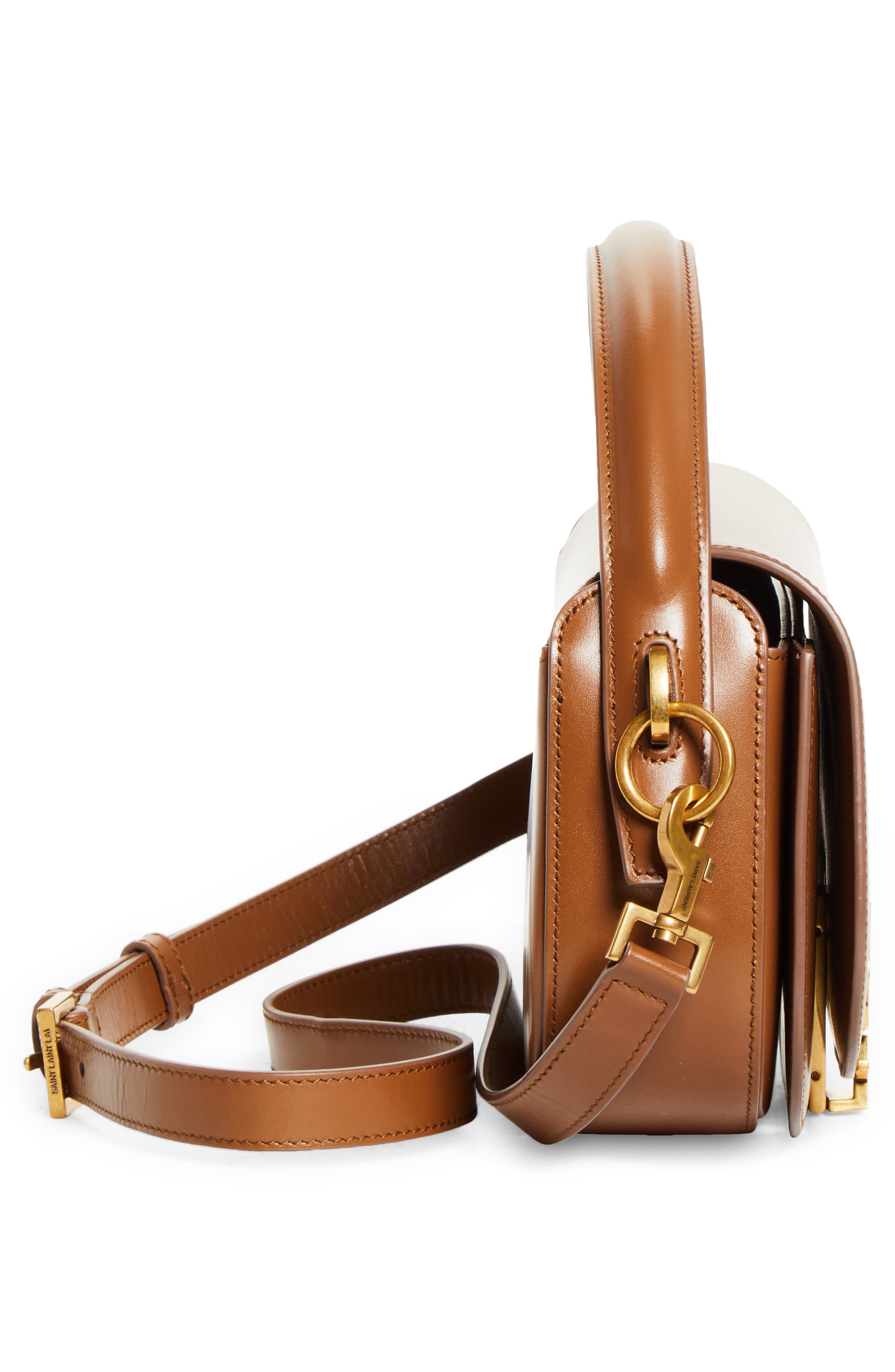 Saint Laurent Voltaire Leather Crossbody Bag, Alternate, color, Fox