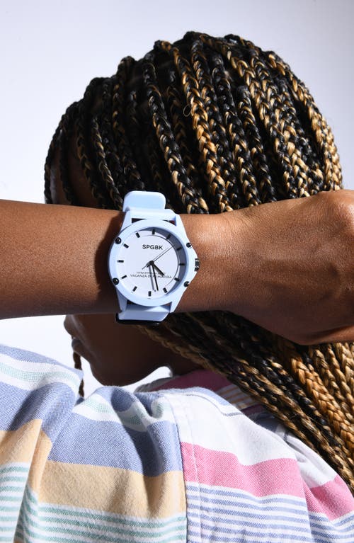 Spgbk Watches Spring Break Silicone Strap Watch, 44mm In Blue