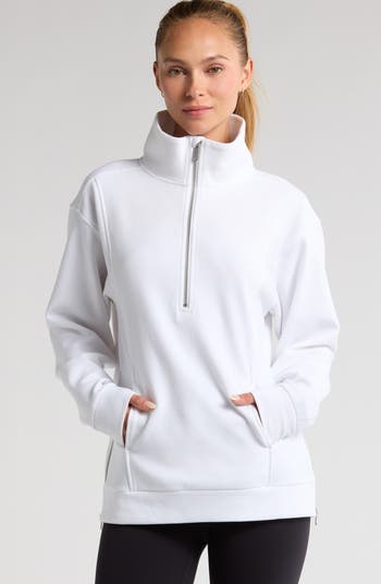 Zella Half Zip Fleece Ottoman Pullover | Nordstrom