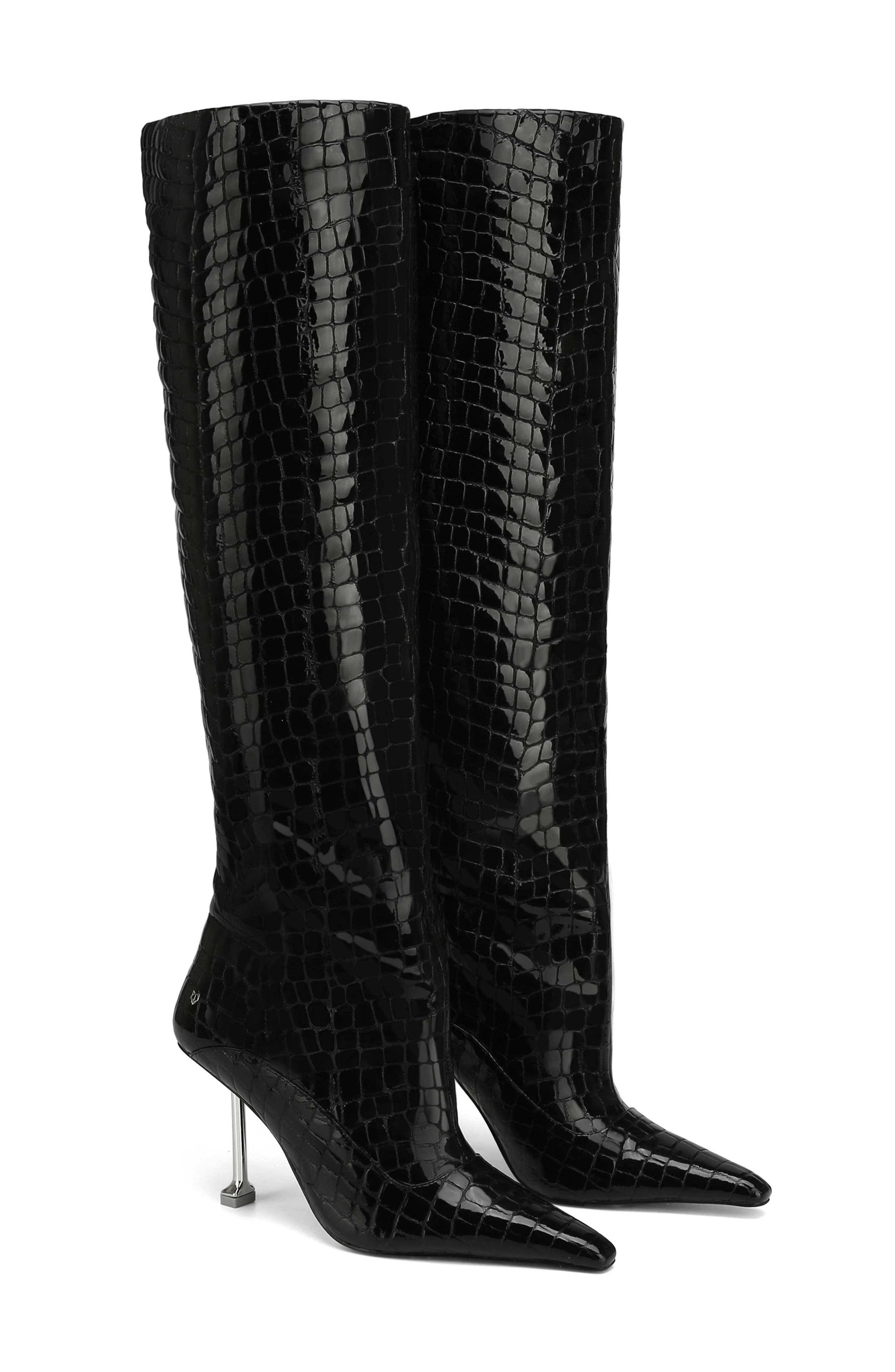 Naked Wolfe Texas Croc Embossed Tall Boot, Main, color, 