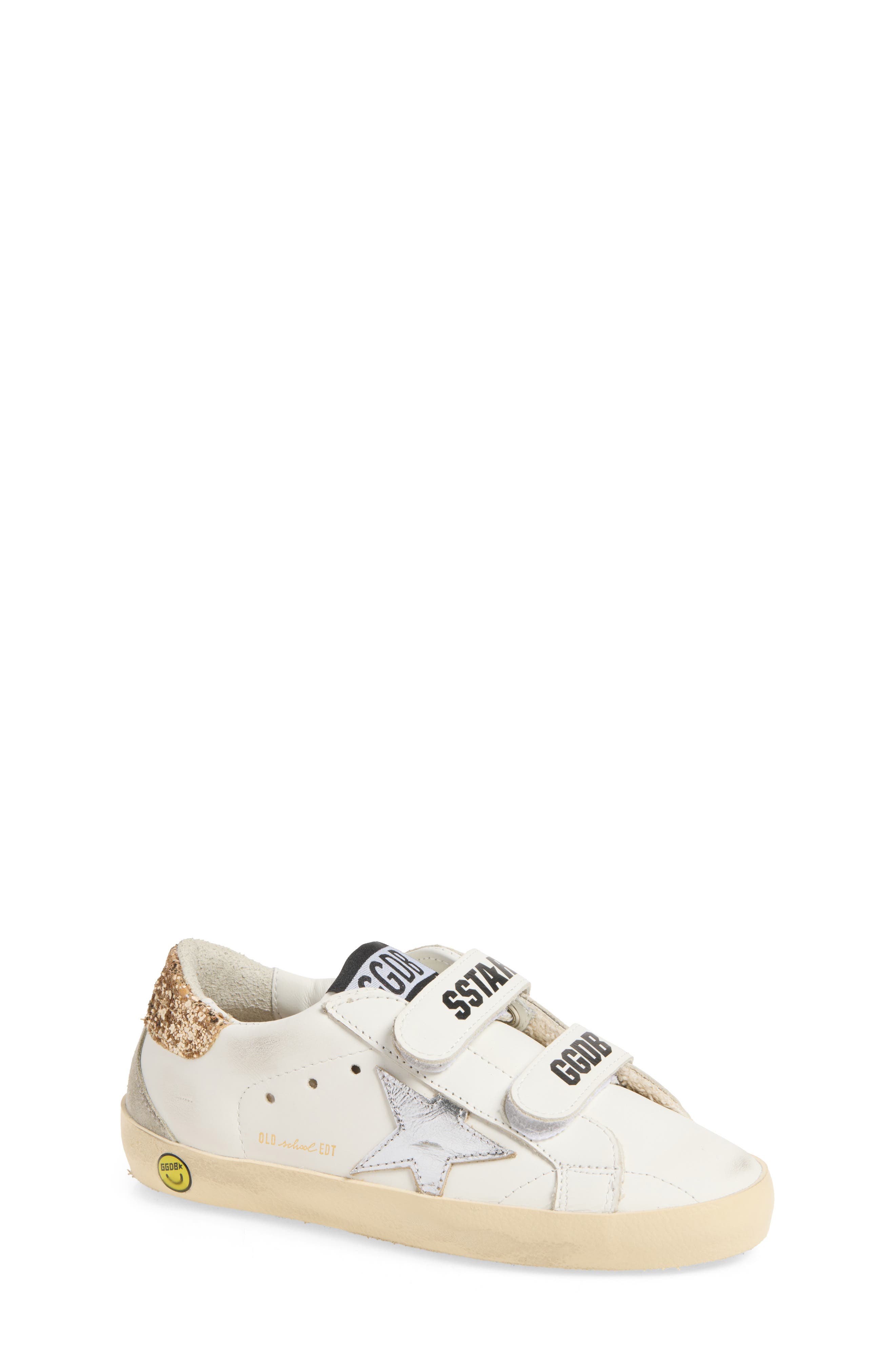 Kids' Old School Sneaker, Main, color, WHITE/ SILVER/ LIGHT GOLD/ ICE