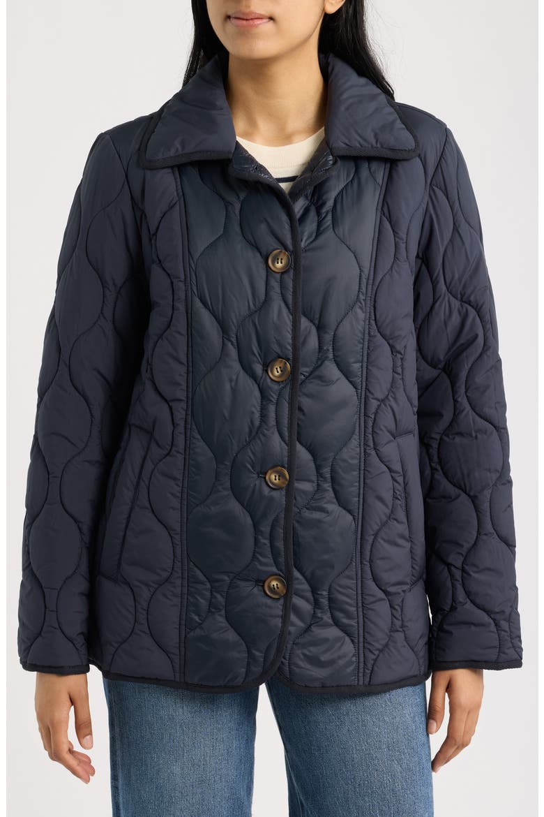 Quilted Liner Jacket, Alternate, color, NAVY