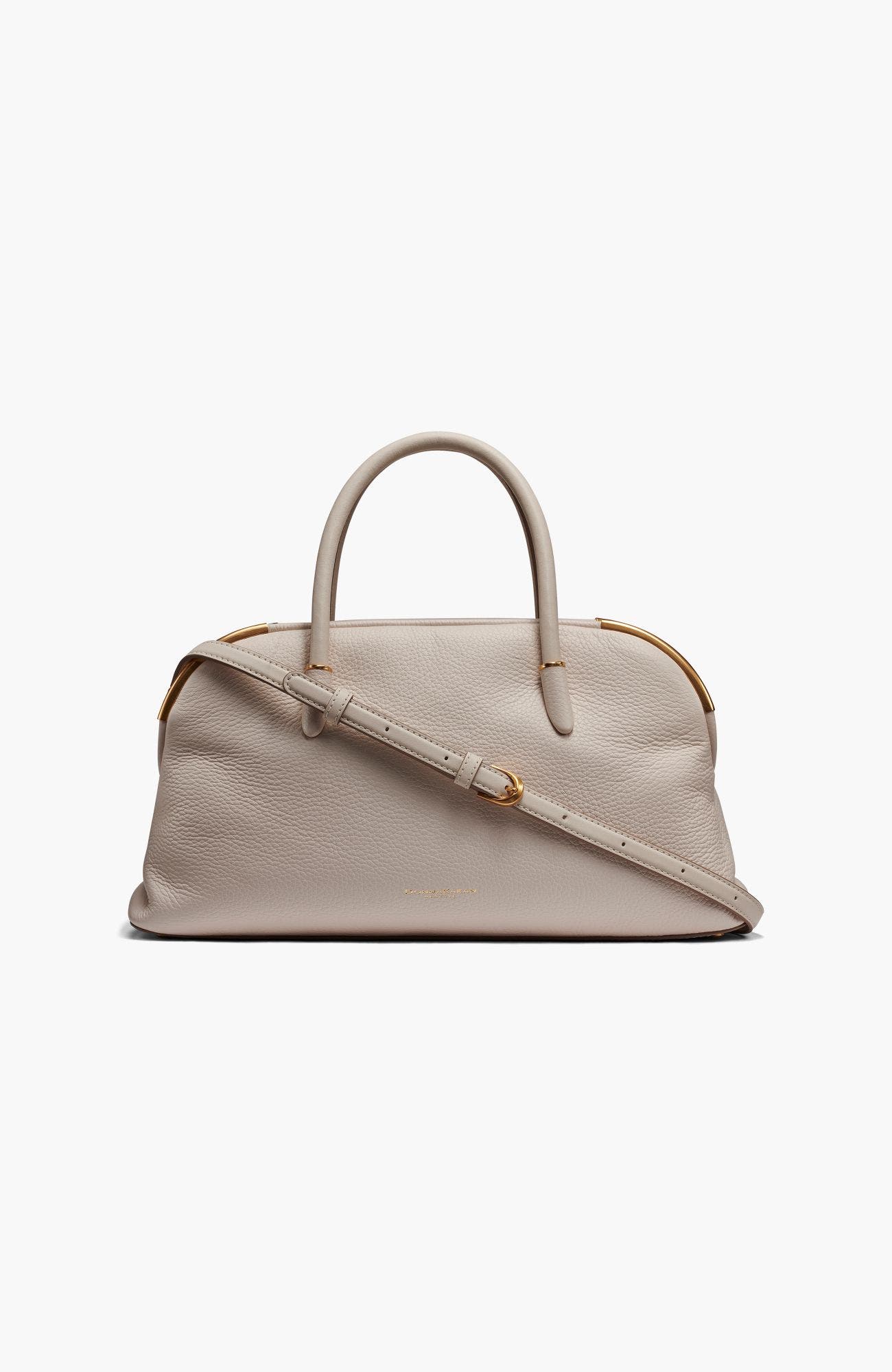 Satin Leather Satchel, Main, color, Sand