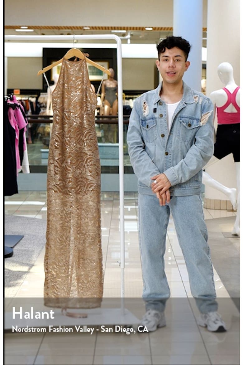 Giada Beaded Halter Gown video