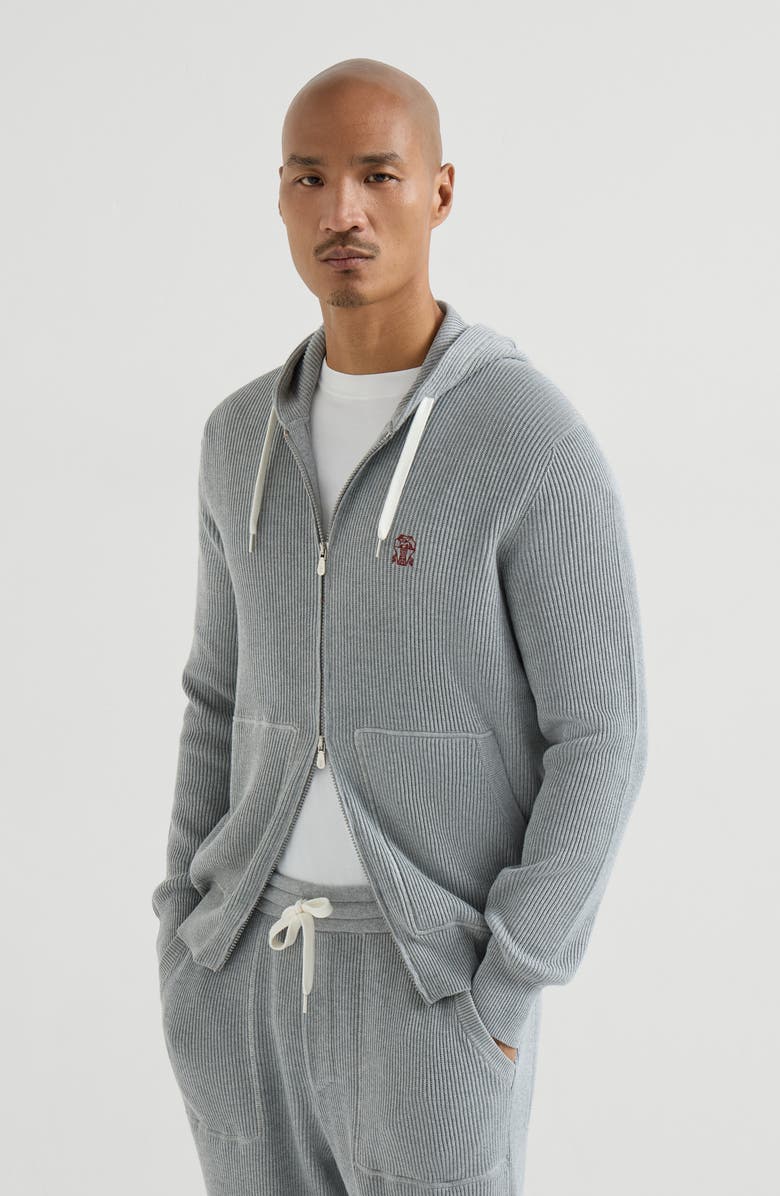 Brunello Cucinelli Knit top, Alternate, color, Grey