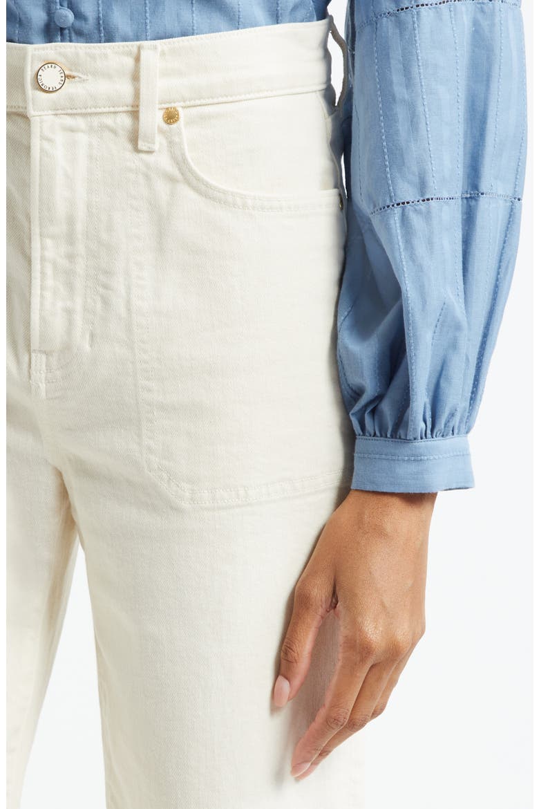 Crosbie High Waist Crop Wide Leg Jeans, Alternate, color, ECRU