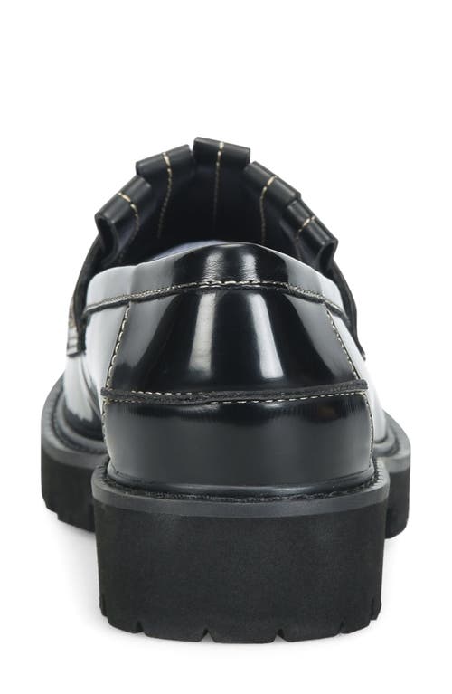 Korks Frida Kiltie Fringe Loafer In Black