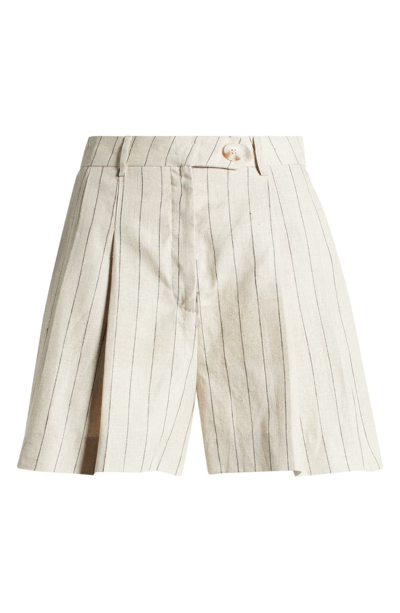 ASTR the Label Preston Pinstripe Linen Shorts, Alternate, color, 