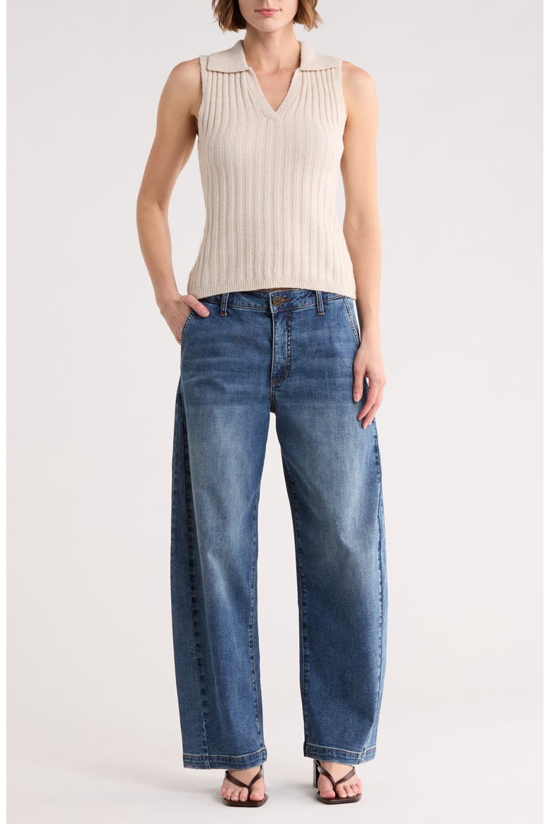 Shay High Waist Barrel Jeans, Main, color, CAMELLIA W/MEDI