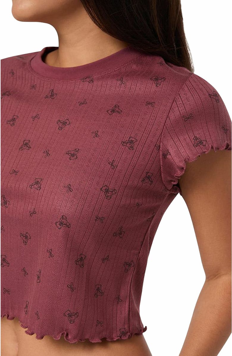 WeWoreWhat Boxy Baby Tee, Alternate, color, Rouge/Dk Navy