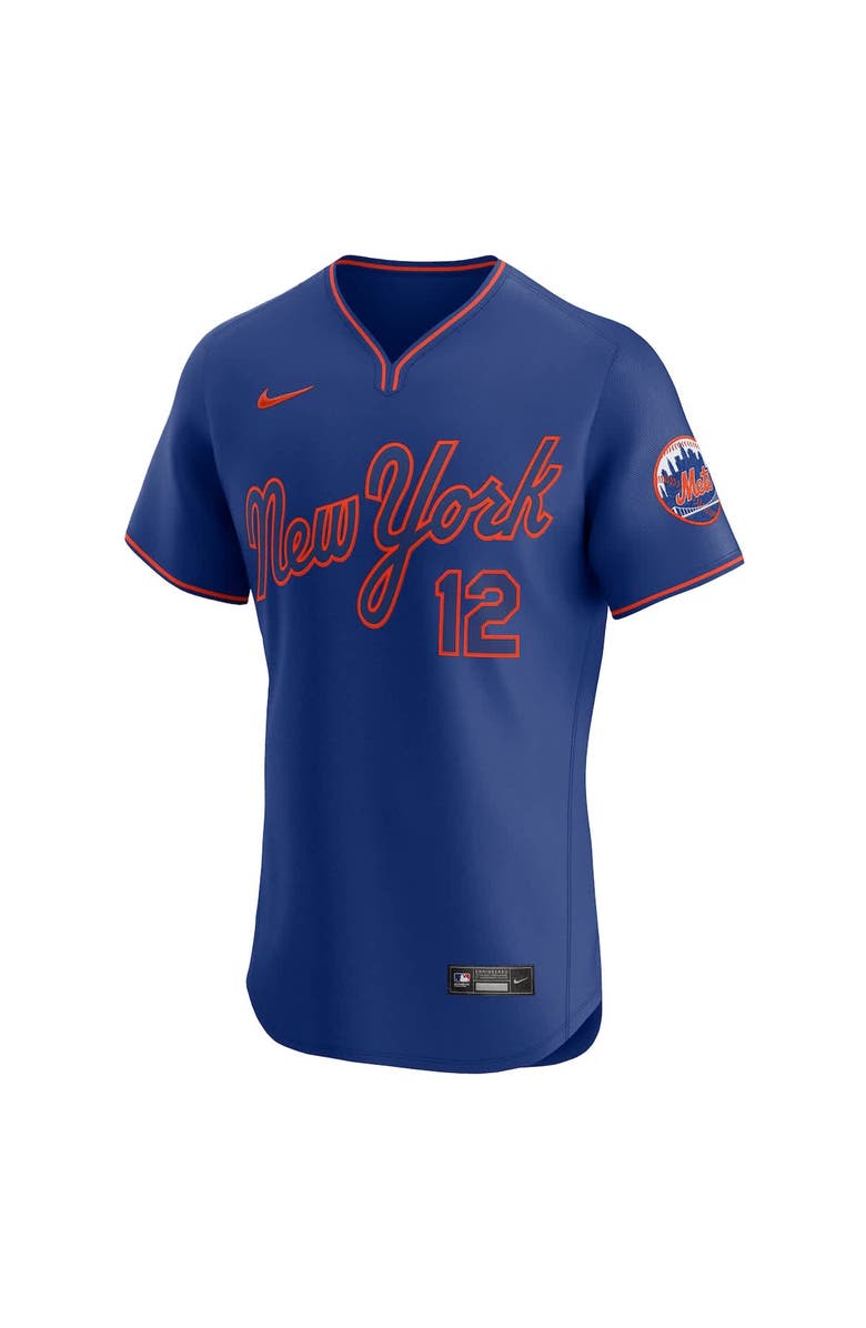 Nike Men's Nike Francisco Lindor Royal New York Mets Alternate 2 Elite Jersey, Alternate, color, 