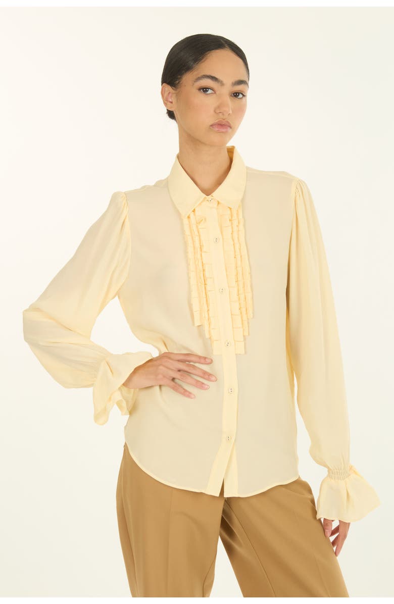SECRET MISSION Astoria Blouse, Alternate, color, Vintage Crème