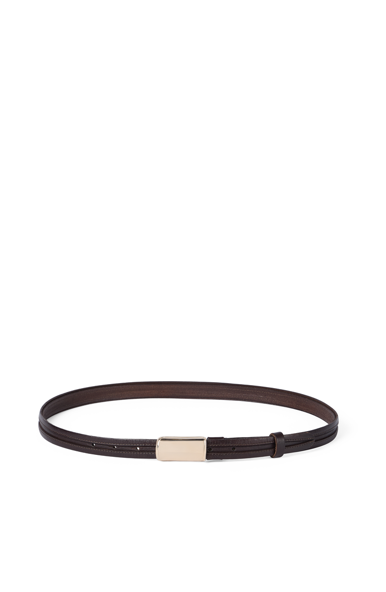 Brunello Cucinelli Leather belt, Main, color, Chocolate
