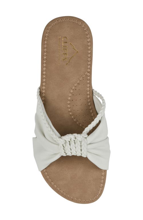 Cliffs By White Mountain Fasha Slide Sandal In White Smooth